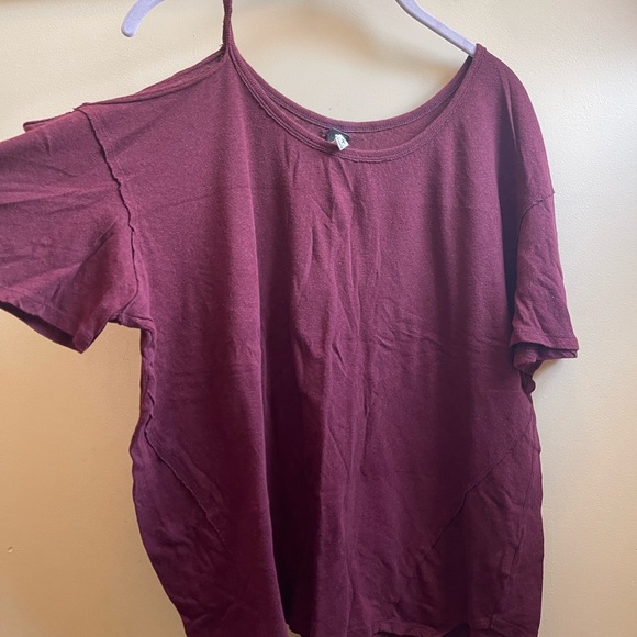 Free People Single Cold Shoulder Tee - Picture 1 of 7